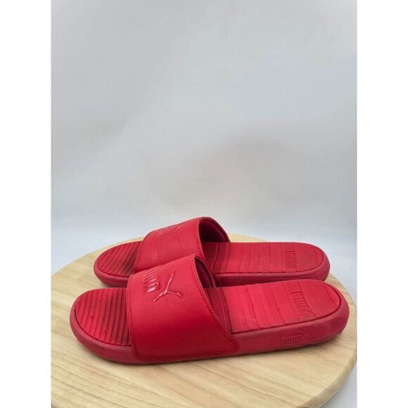 Puma Cool Cat Slides Flip Flop Sandals Red Mens Size 10 - Picture 4 of 8